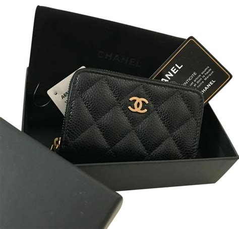 chanel card holder white|chanel card holder zip around.